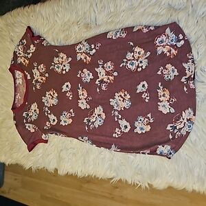 Almost Famous Burgundy Floral Dress – Size XL (Juniors)